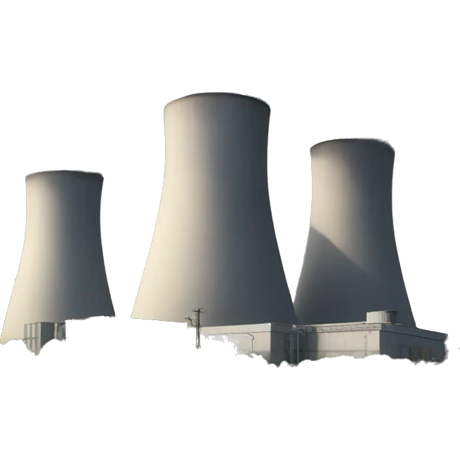 power station photorealistic serious emoji