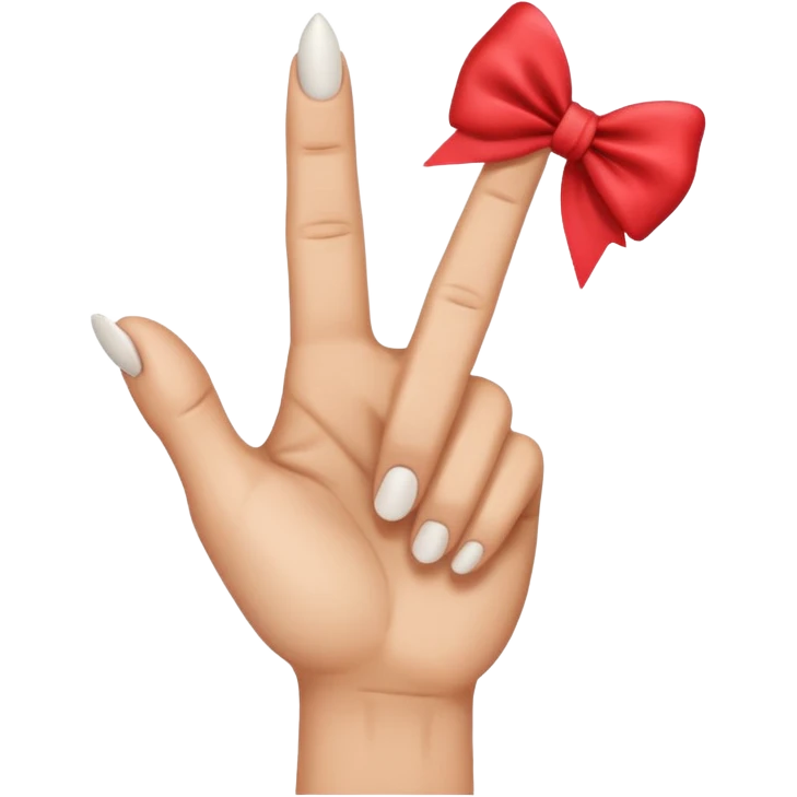 Middle finger with a bow  emoji
