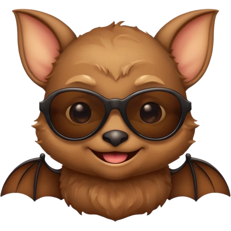 cute bat with sunglasses emoji