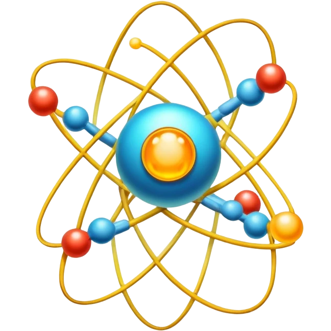 Atom with valence electrons showing electron shell configuration emoji