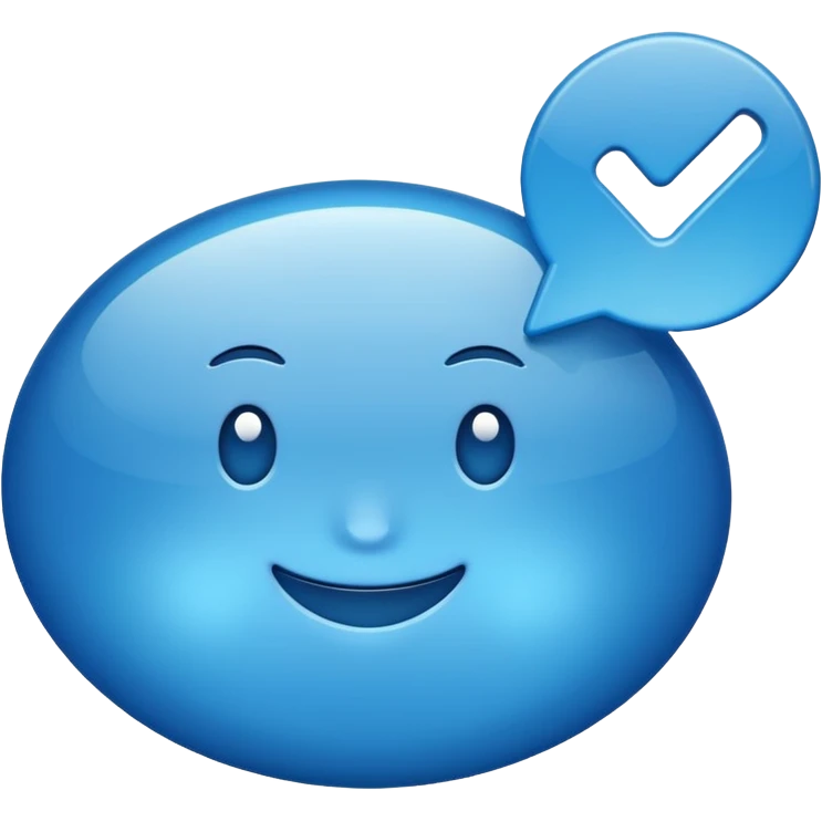 Blue verification tick emoji