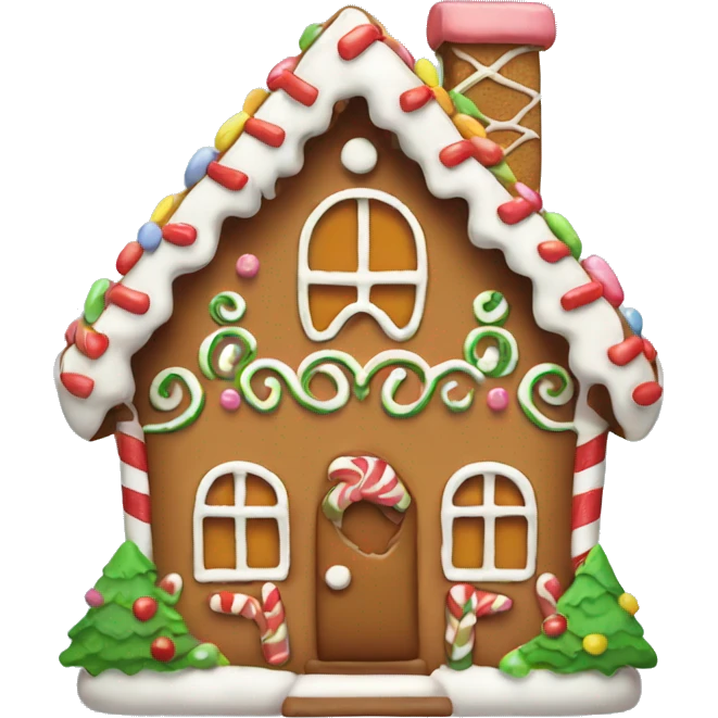 cute gingerbread house emoji