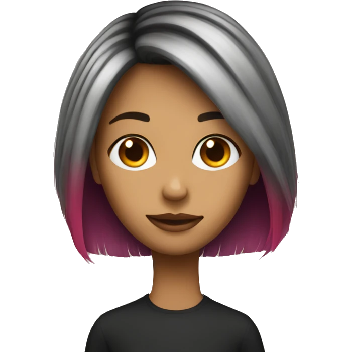 Split colour hair emoji