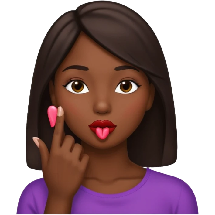 el que tiene los labios hacia fuera y la mano en la cara como si estuviera soplando un beso o presumiendo pero sexi )  emoji
