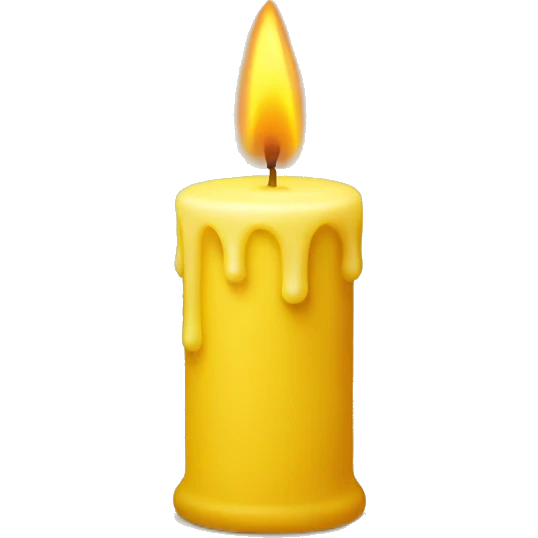 yellow pillar candle emoji