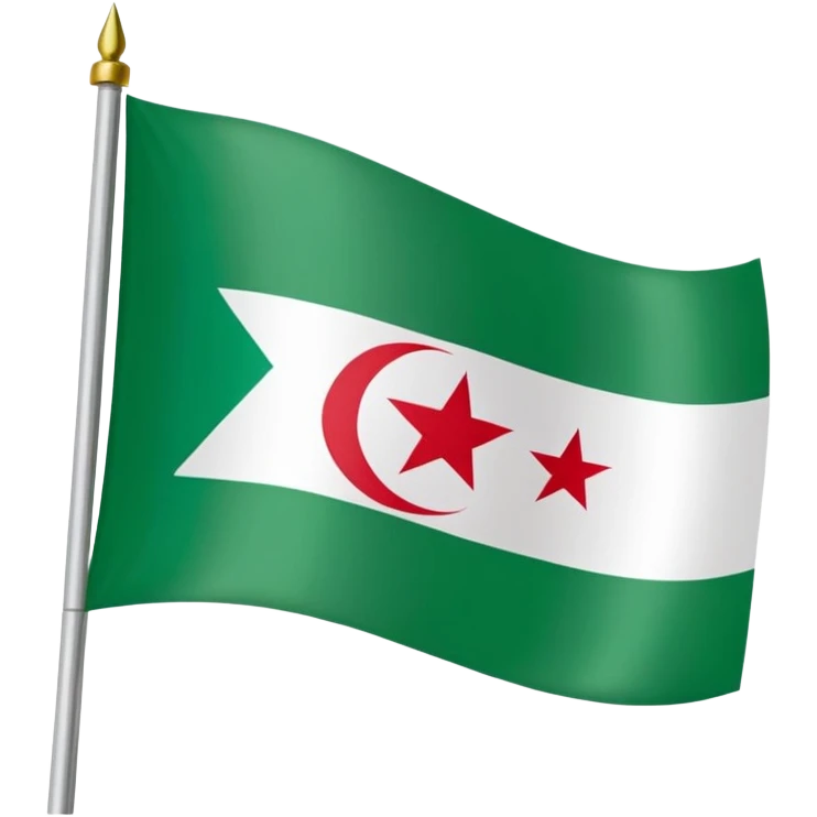 Somaliland flag, green strip at the top with the shahada in Arabic, white strip in the middle with a black star and red strip at the bottom emoji