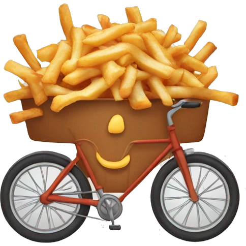 Poutine qui fait du vélo  emoji