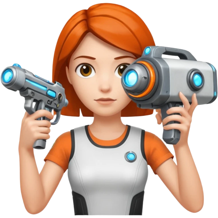 Chell portal gun wheatley emoji