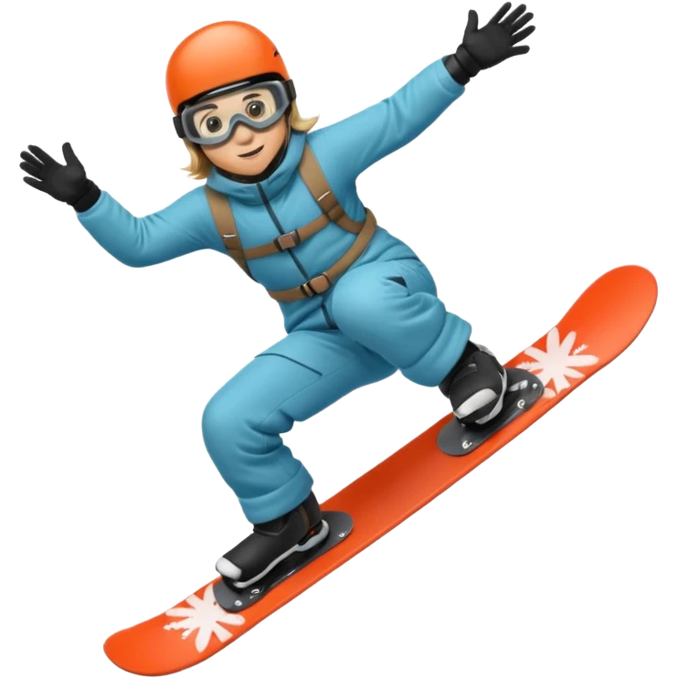 Snowboarder mid-air emoji