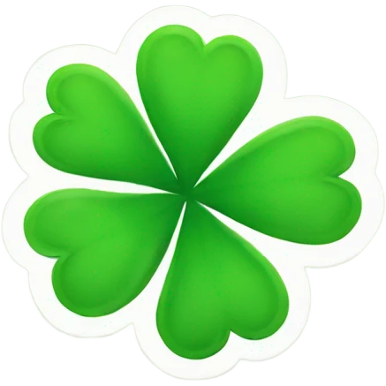 4 leaves clover with stars emoji