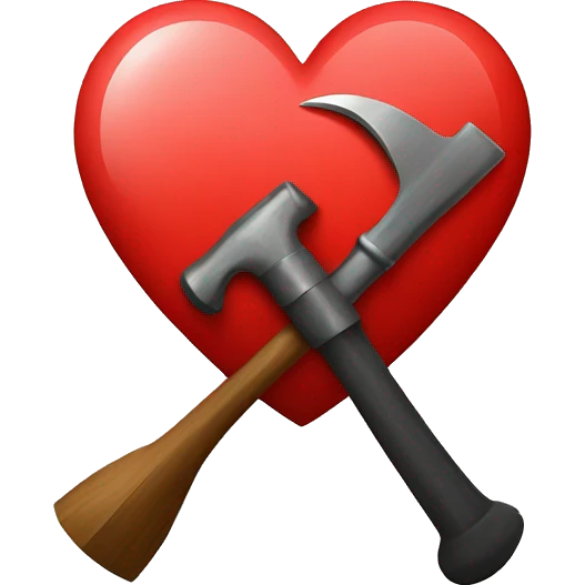Hammer and sickle in a heart emoji
