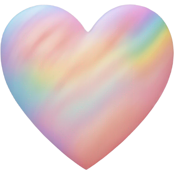   Heart￼ with pastel rainbow emoji