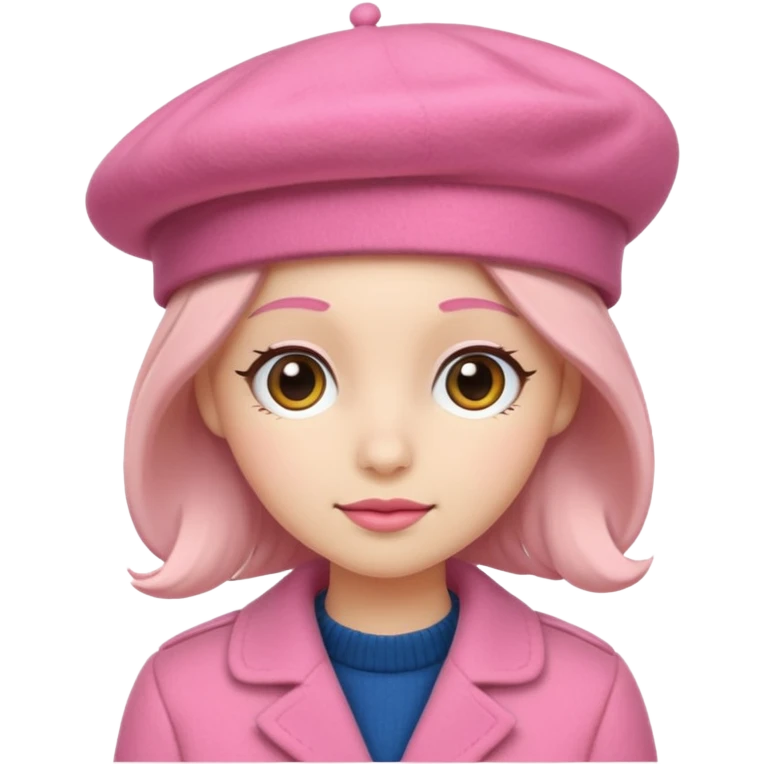 a pink beret hat emoji