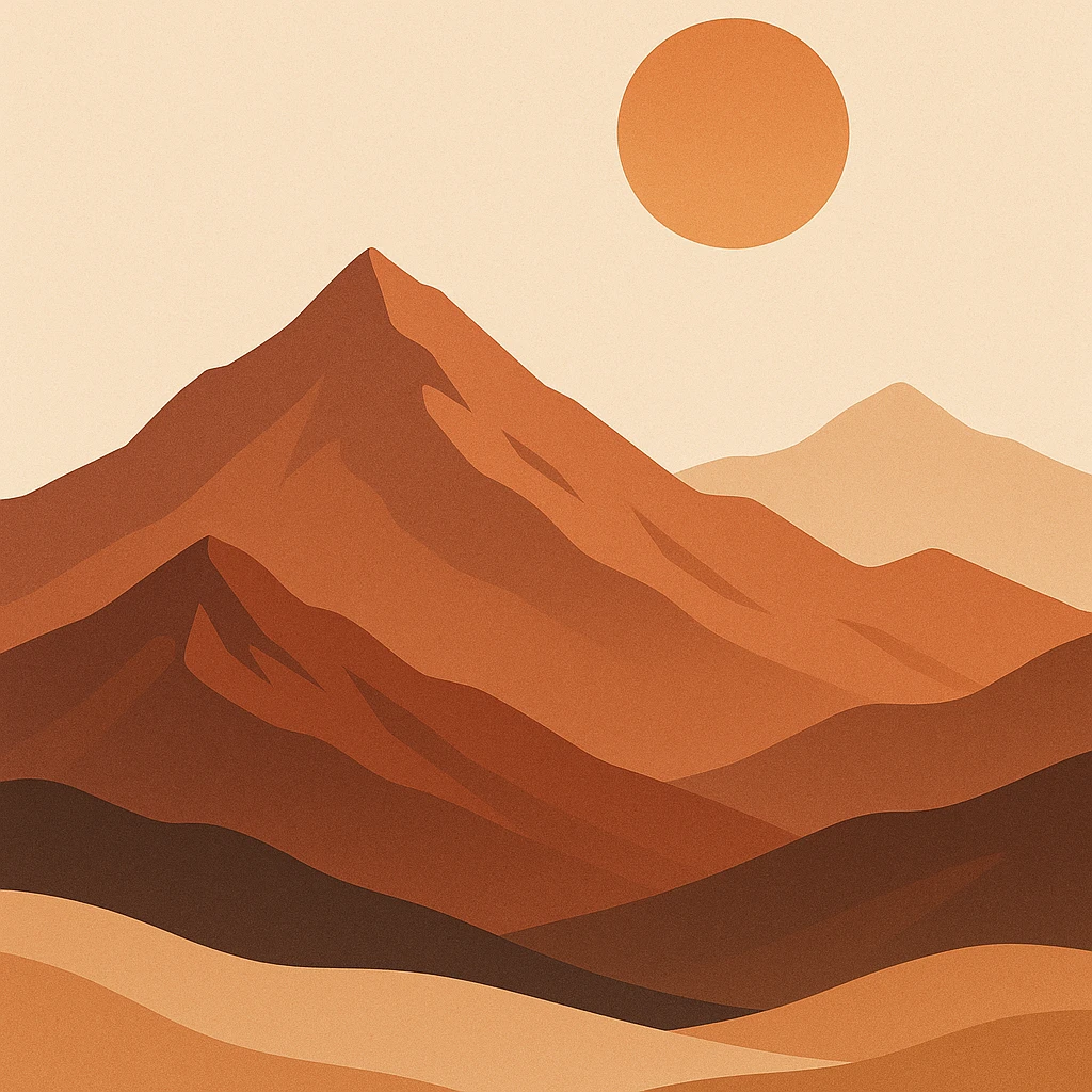 A modern desert mountain, wallpaper, modern emoji