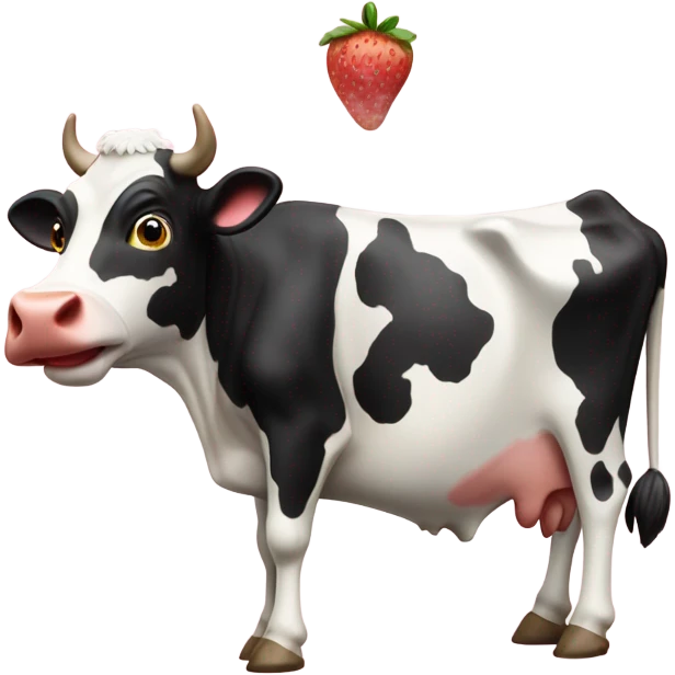 strawberry cow emoji