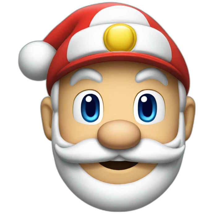 Super Mario santa emoji