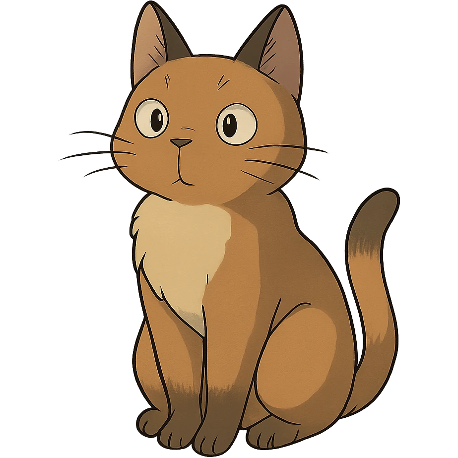 cat ghibli style emoji
