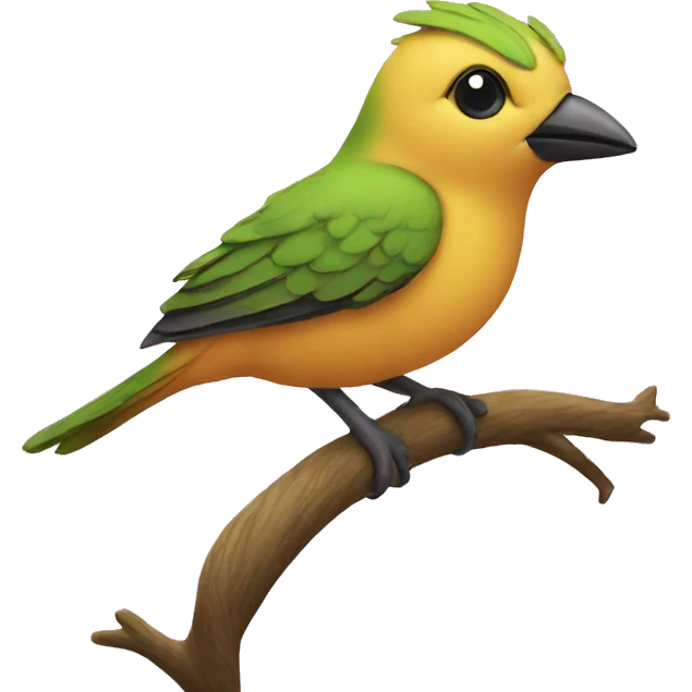 On tree bird emoji