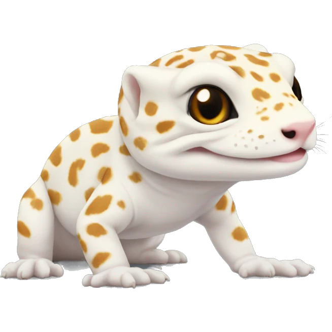 Albino leopard gecko emoji