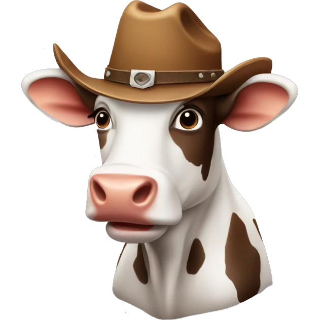 Cow with a cowboy hat emoji