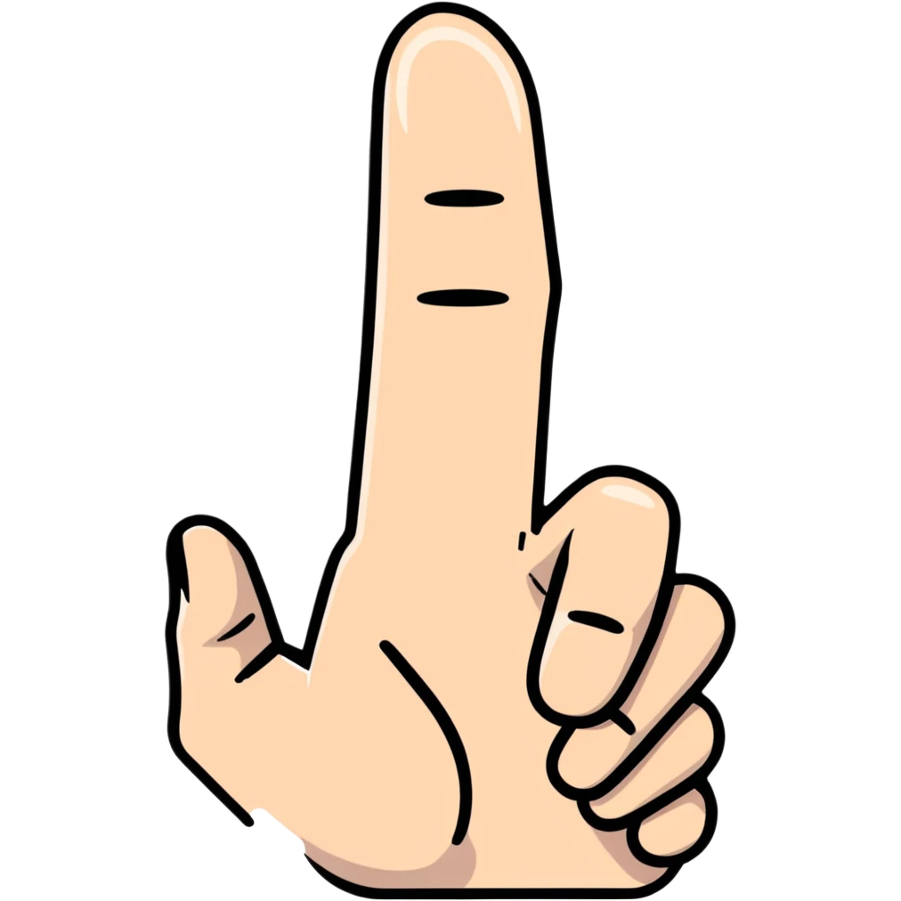 Pink middle finger  emoji