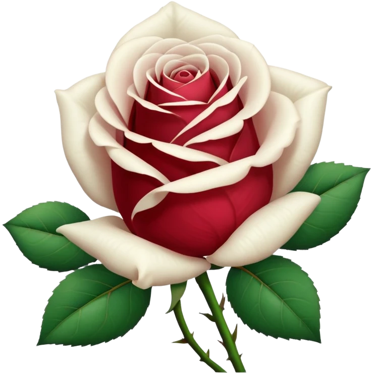 white rose, no green leaves emoji