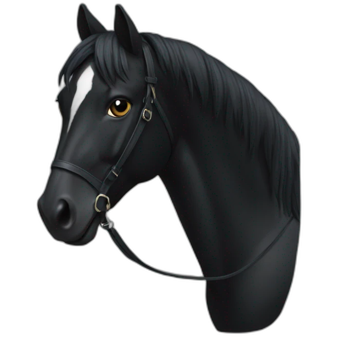 Cheval noir emoji