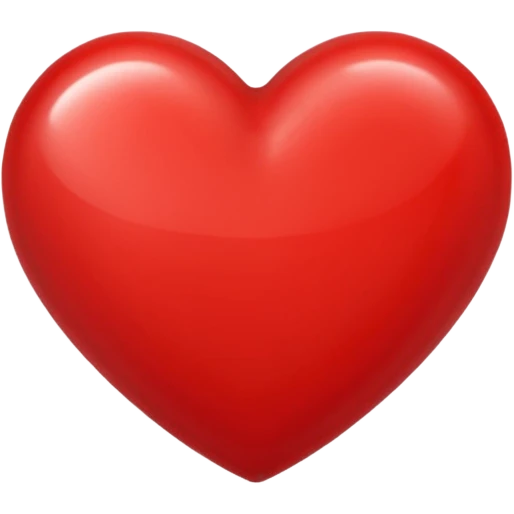 red heart, classic, glossy emoji
