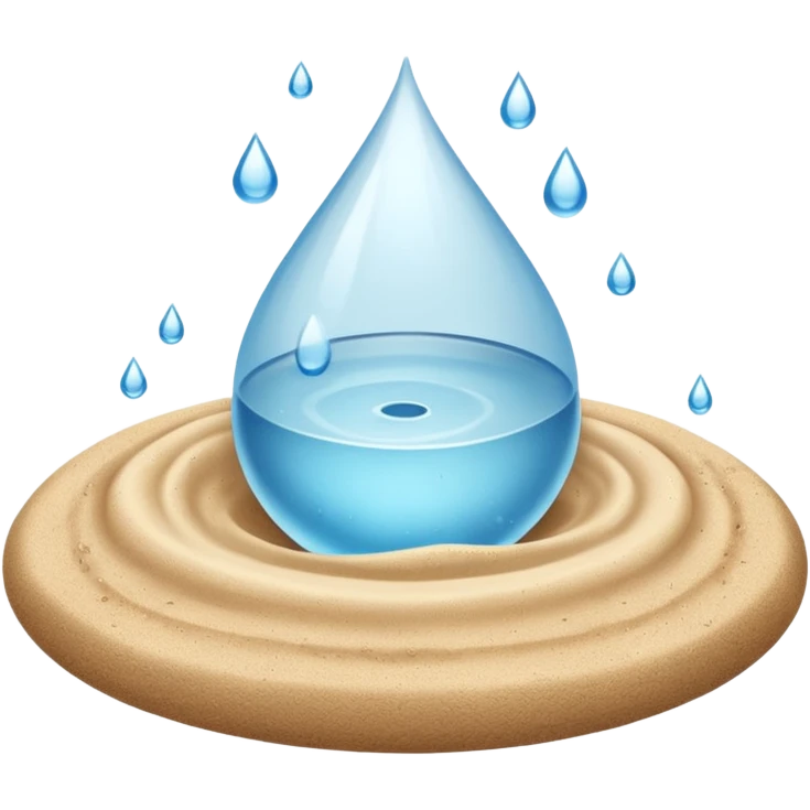 Water surrounded by san emoji