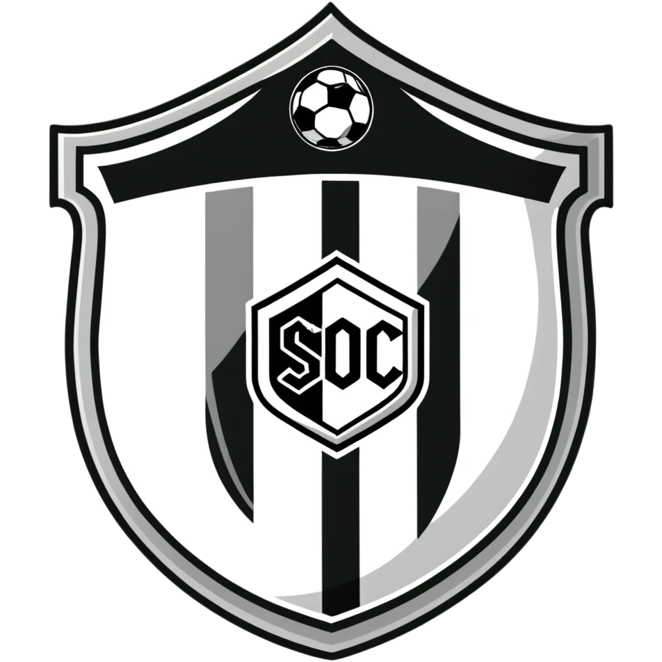 Football club SCO Angers logo, black and white striped shield, soccer emblem from France emoji