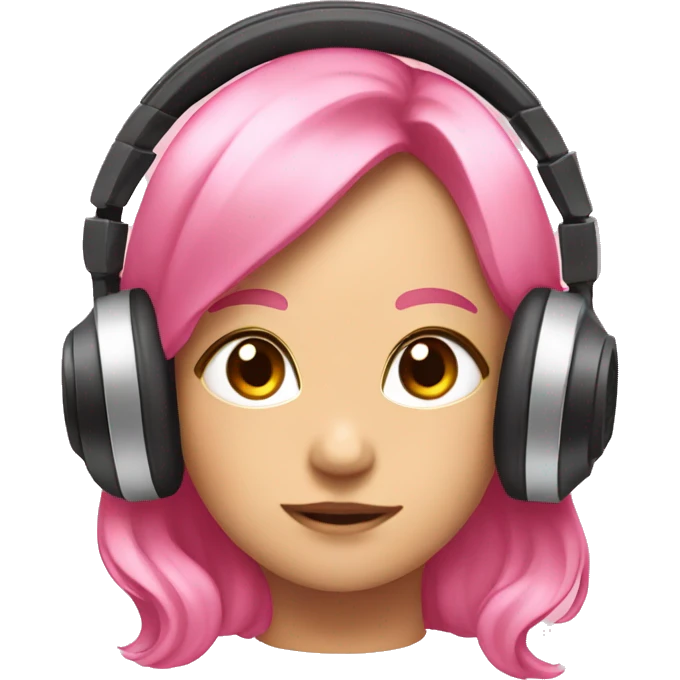 pink bows on headphones  emoji