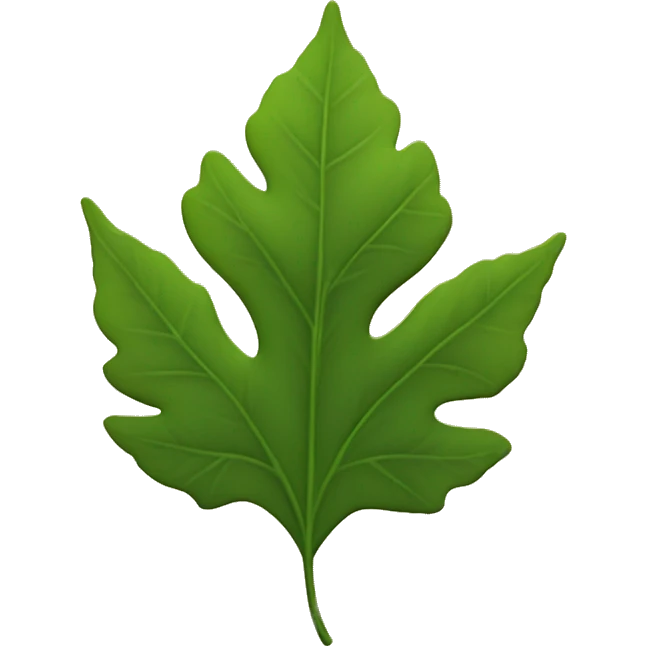 Leaf on a yellow moon emoji
