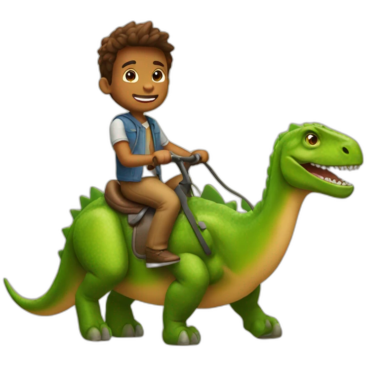 riding a dinosaur emoji