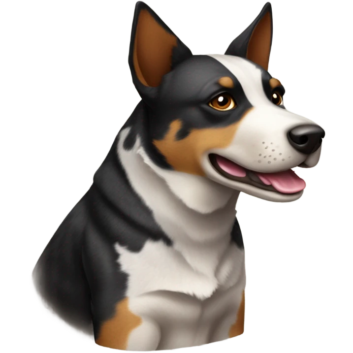 Australian cattle dog black and brown emoji