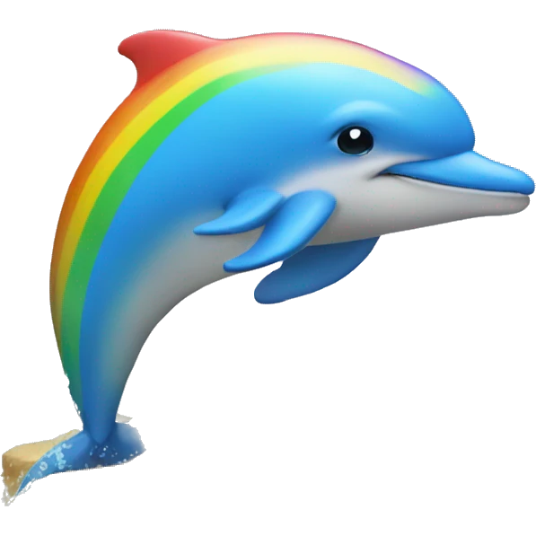 rainbow dolphin pool emoji
