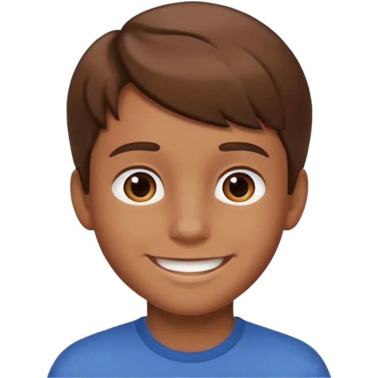 Emoji ios brown haired boy portrait emoji