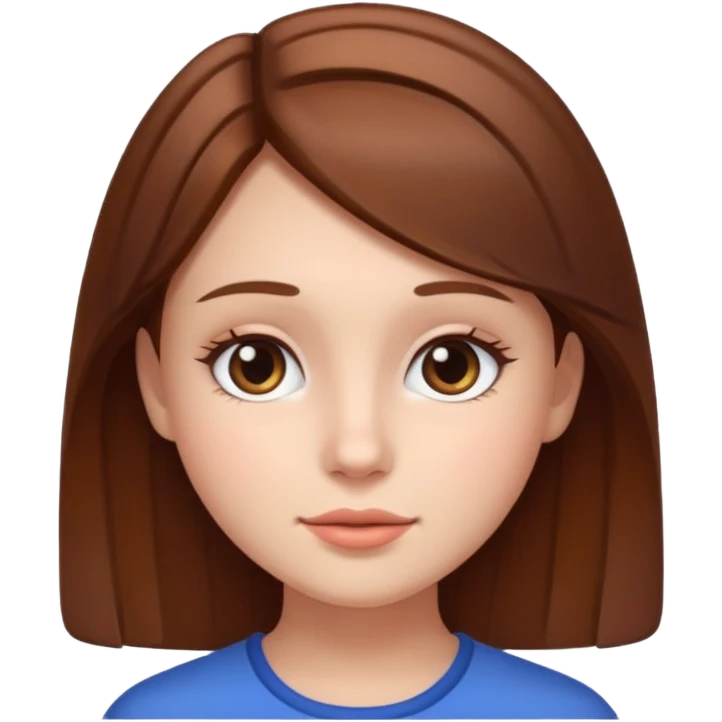 a girl with square face emoji