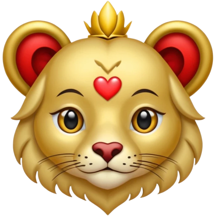 León con ojos de corazon emoji