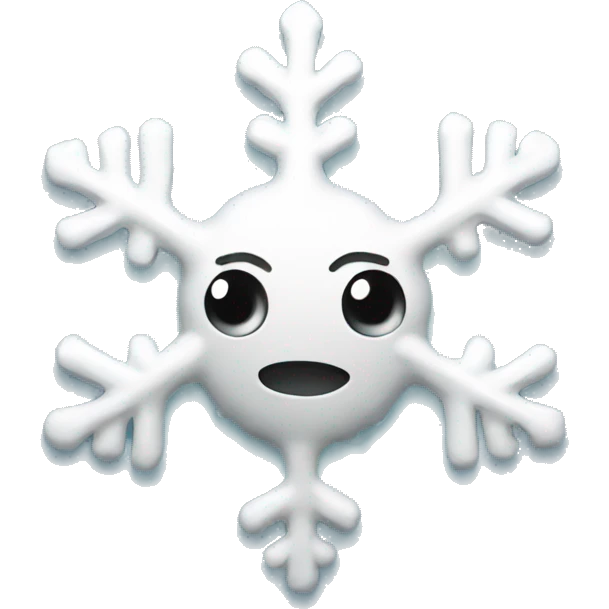 Melting snowflake emoji