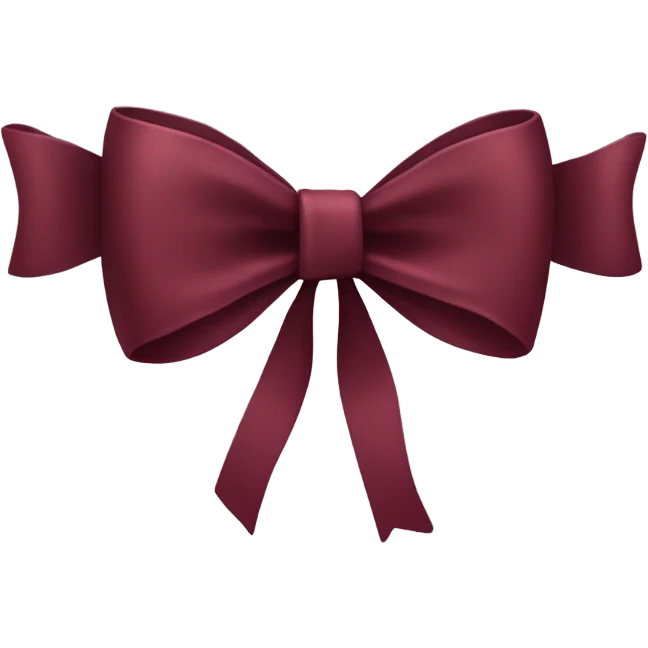 Wine red bow emoji