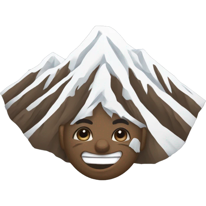 A nose over white mountaij emoji