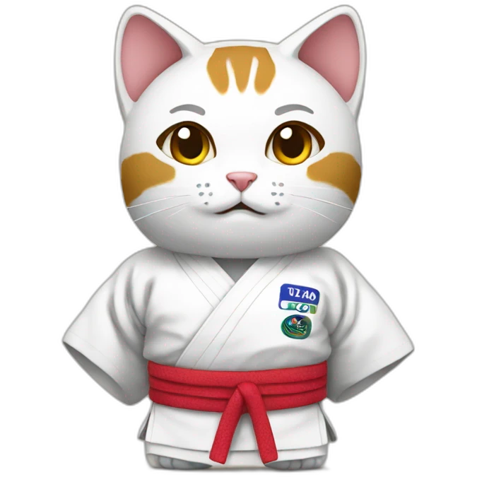 Cat with judo kimono  emoji