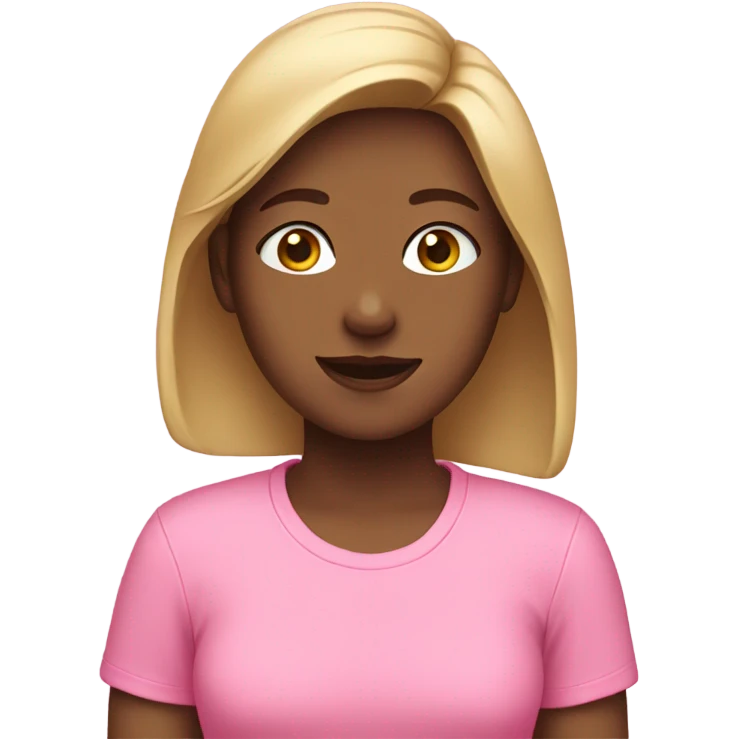 Girl in the pink t short emoji