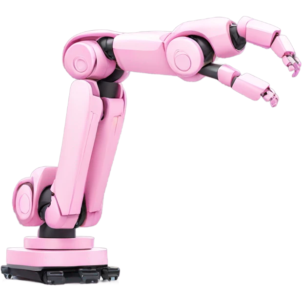 pink color robotic arm emoji