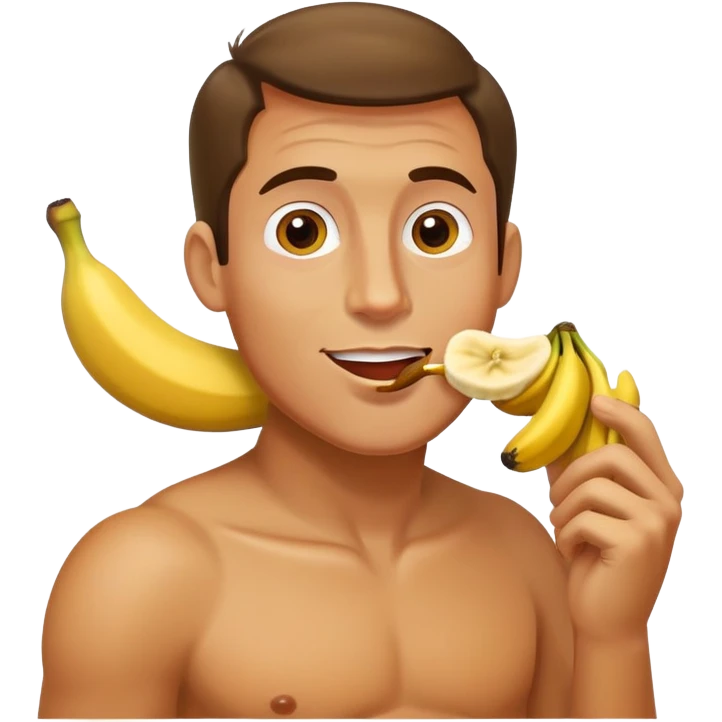 man eating a banana emoji