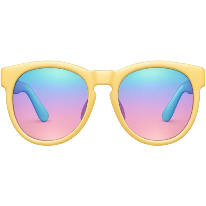 A colorful pair of Pastel sunglasses (aesthetic, loose object, apparel), 3/4 angle emoji