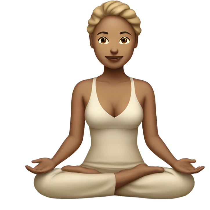 Woman in Lotus Position Light Skin Br emoji