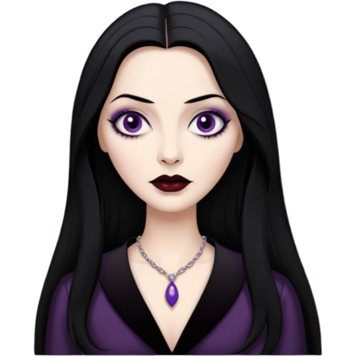 morticia addams disheveled hair emoji