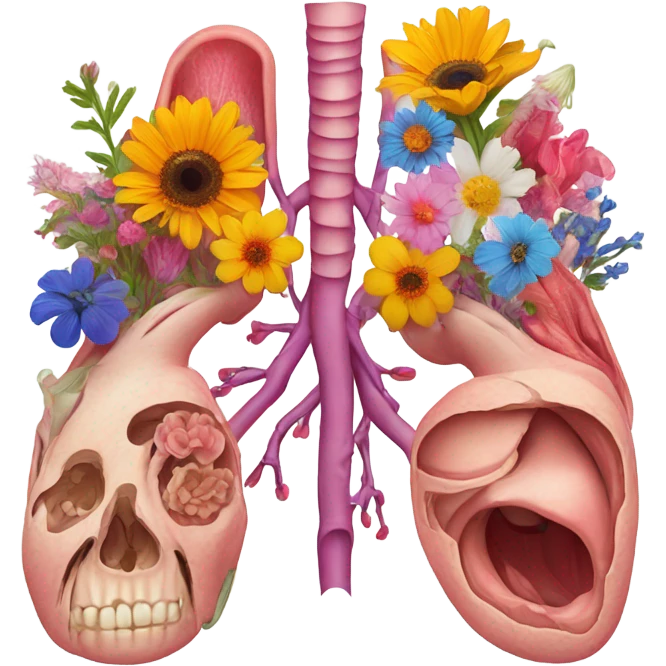 Anatomical with flowers emoji