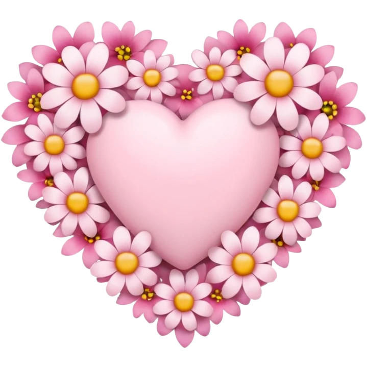 Emoji white heart with pink flowers emoji